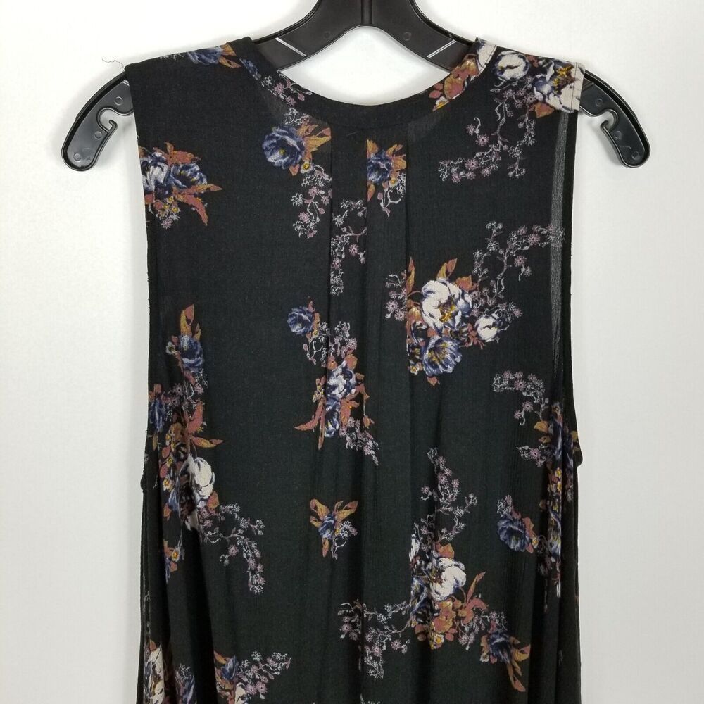 Free People Women Snap Out of It Sleeveless Mini Dress Size S Swing Black - Picture 5 of 8